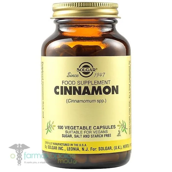 Solgar Cinnamon, 100veg.caps