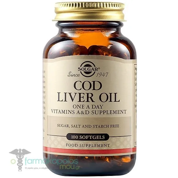 Solgar Cod Liver Oil, 100softgels
