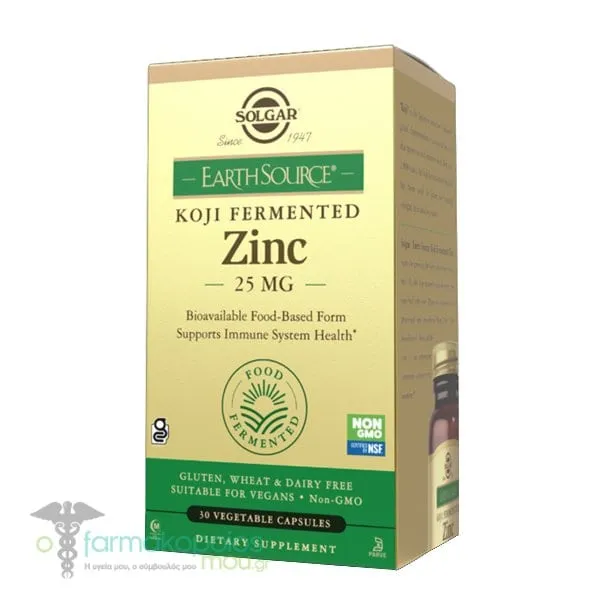 Solgar Earth Source Koji Fermented Zinc 25mg, 30veg.caps