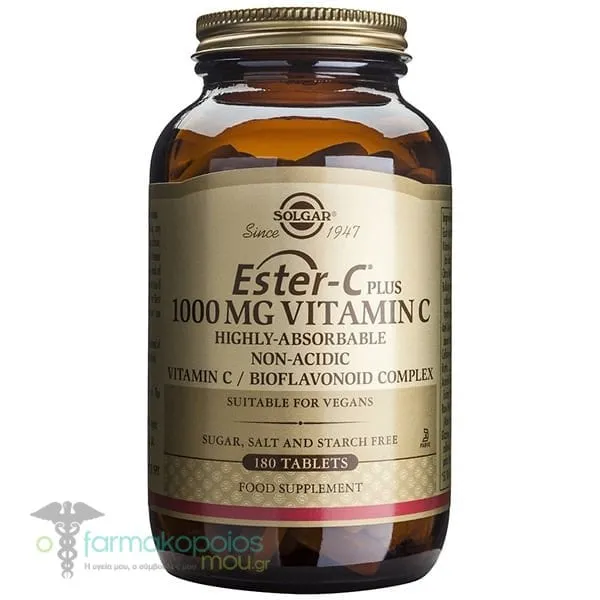 Solgar Ester-C Plus 1000mg Vitamin C, 180tabs