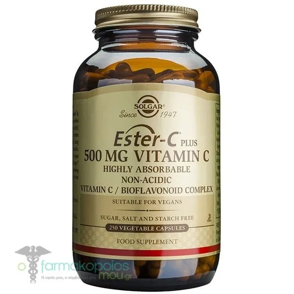 Solgar Ester-C Plus 500mg Vitamin C, 250veg.caps