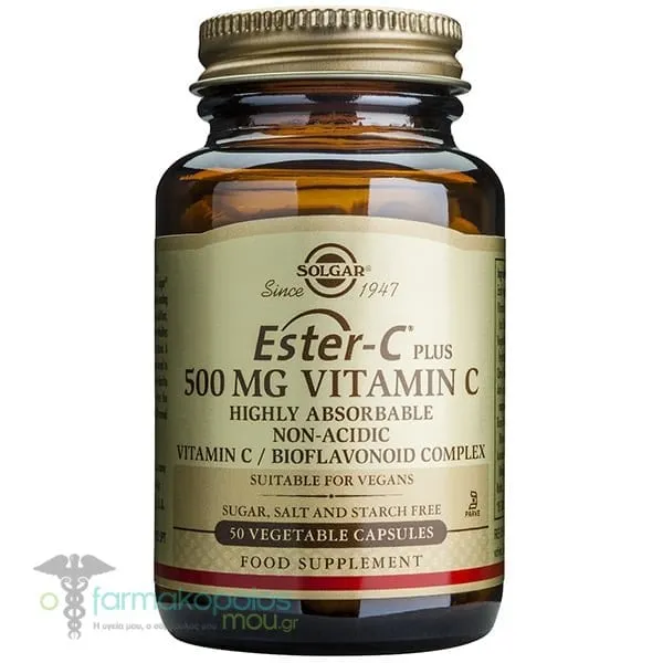 Solgar Ester-C Plus 500mg Vitamin C, 50veg.caps