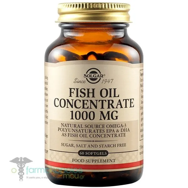 Solgar Fish Oil Concentrate 1000mg, 60softgels