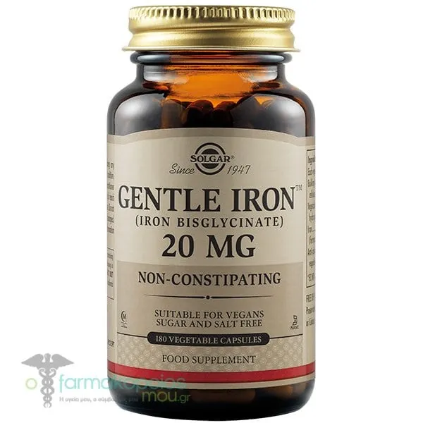 Solgar Gentle Iron 20mg, 180vcaps
