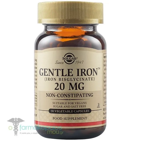 Solgar Gentle Iron 20mg, 90vcaps