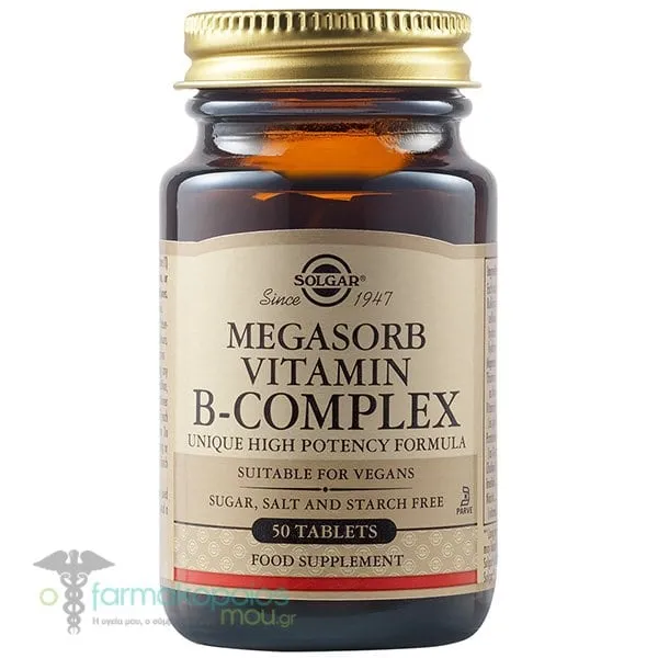 Solgar Megasorb Vitamin B-Complex, 50tabs
