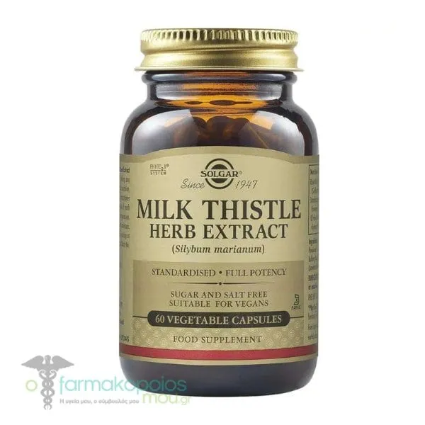 Solgar Milk Thistle Herb Extract, 60vcaps
