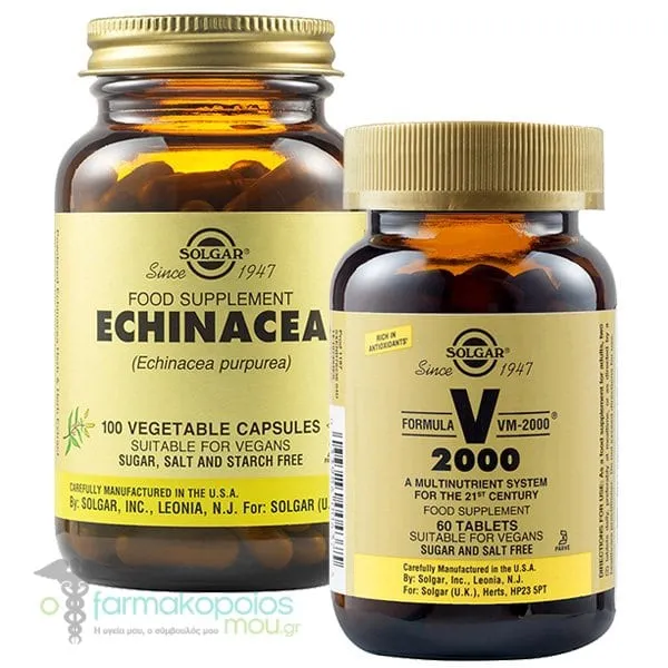 Solgar Promo Echinacea, 100veg.caps & Formula VM-2000, 60tabs, 1set