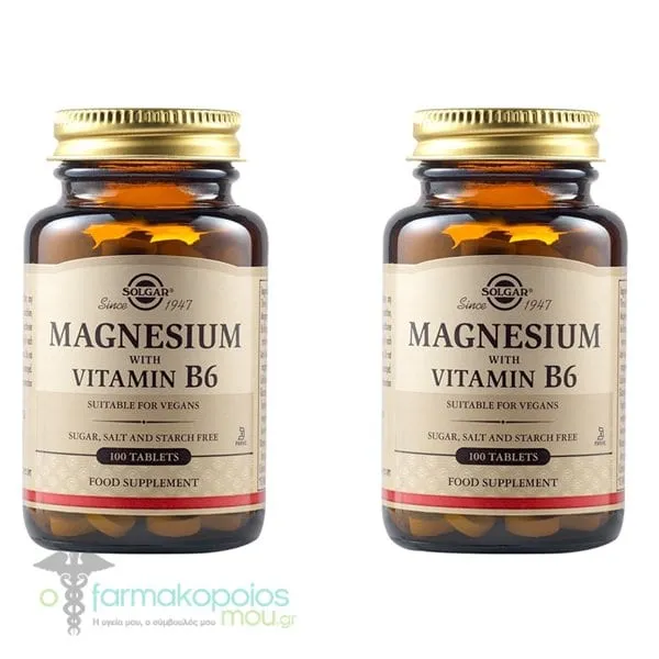 Solgar Promo Magnesium with Vitamin B6, 2x100tabs