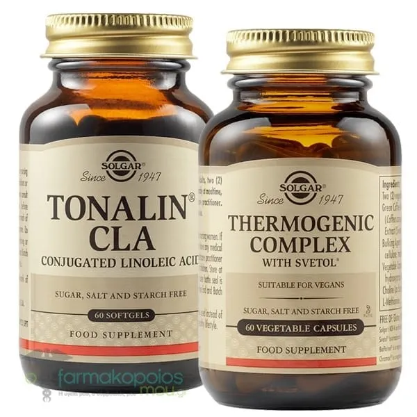 Solgar Promo Tonalin CLA, 60softgels & Thermogenic Complex, 60veg.caps, 1set