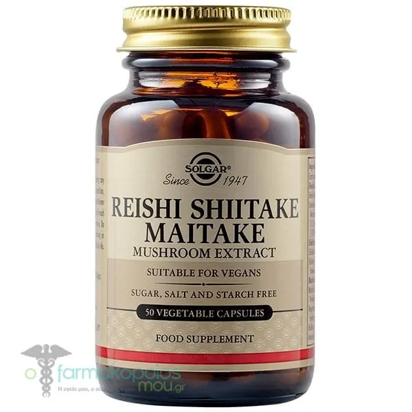 Solgar Reishi Shiitake Maitake Mushroom, 50veg.caps