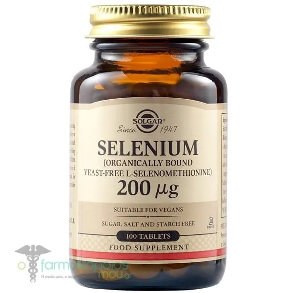 Solgar Selenium (Yeast-Free) 200μg, 100tabs