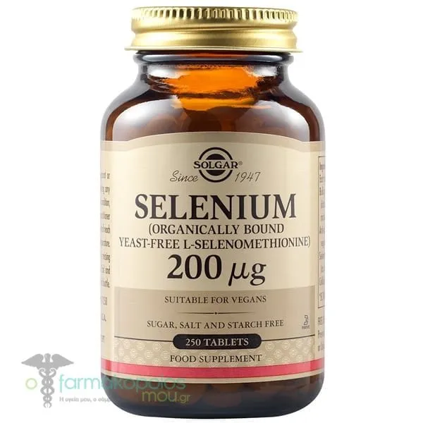 Solgar Selenium (Yeast-Free) 200μg, 250tabs