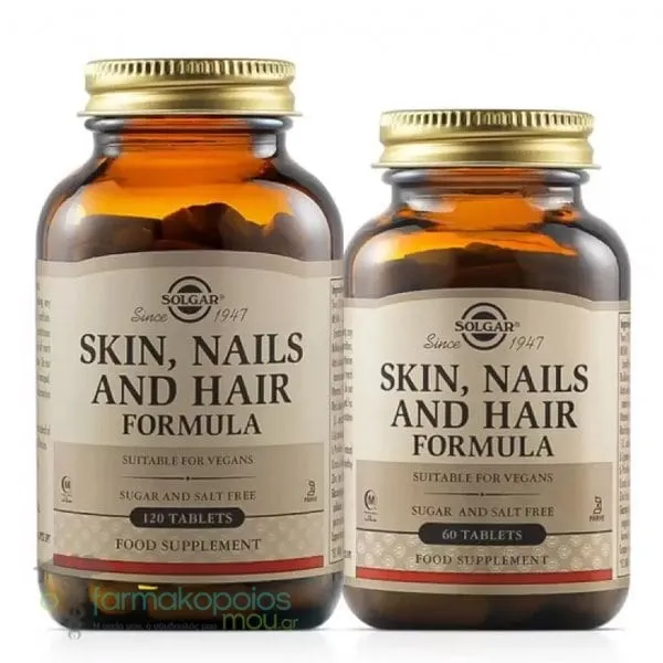 Solgar Pack with Solgar Skin, Nails & Hair Formula, 120tabs & 60tabs, 1set