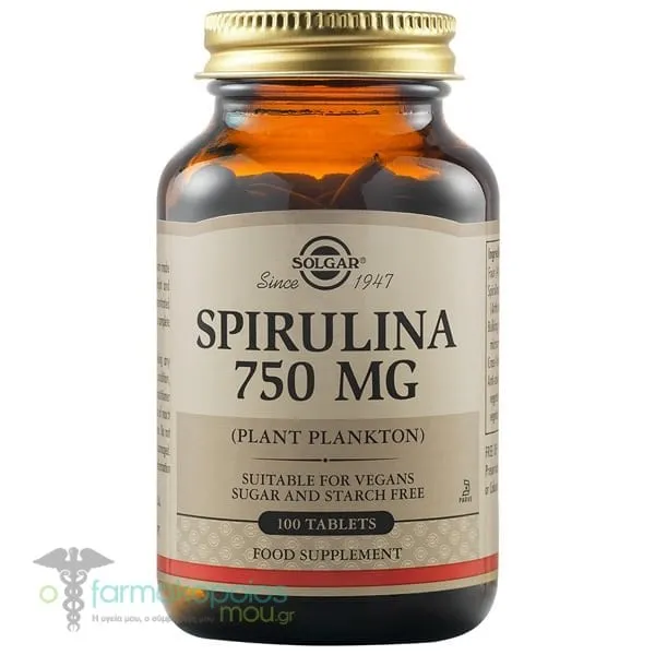 Solgar Spirulina 750mg, 80tabs