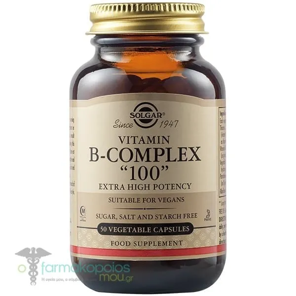 Solgar Vitamin B-Complex 100, 50vcaps