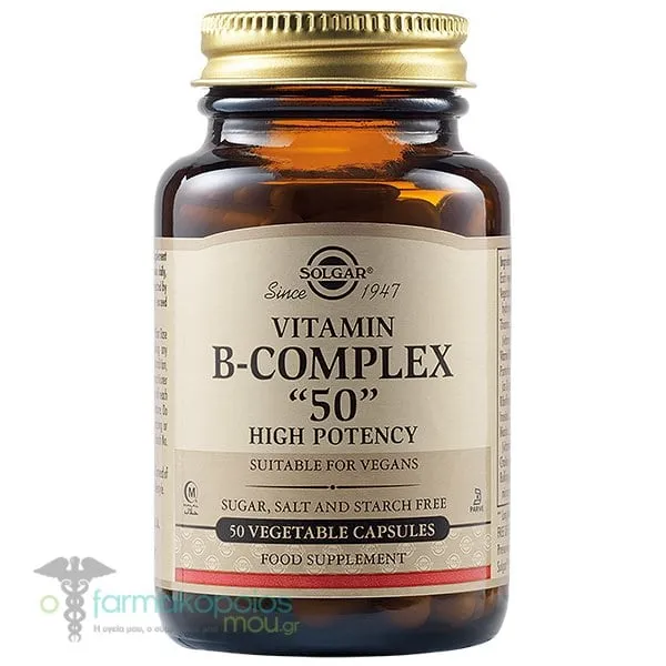 Solgar Vitamin B-Complex 50, 50vcaps