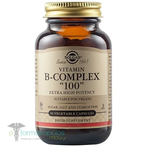 Solgar Vitamin B-Complex "100", 50veg.caps