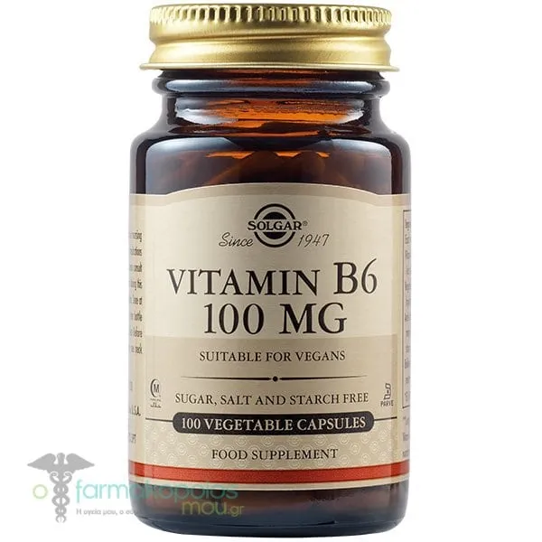 Solgar Vitamin B6 100mg, 100vcaps