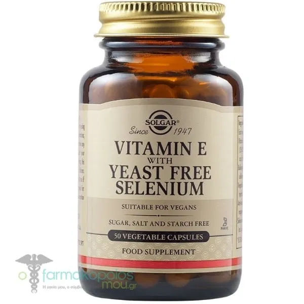 Solgar Vitamin E with Yeast Free Selenium, 50veg.caps