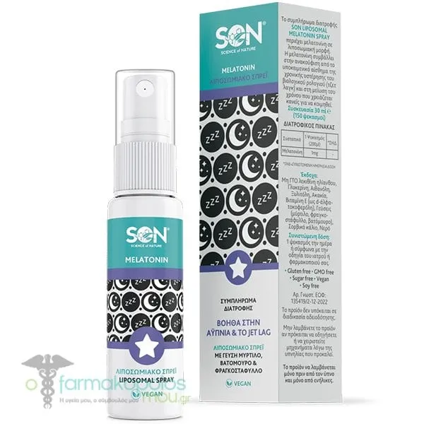 SON Science of Nature Melatonin Liposomal Spray Ezsleep & Jet Lag, 30ml