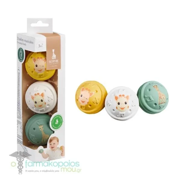 Sophie La Girafe Music Balls, 3pcs