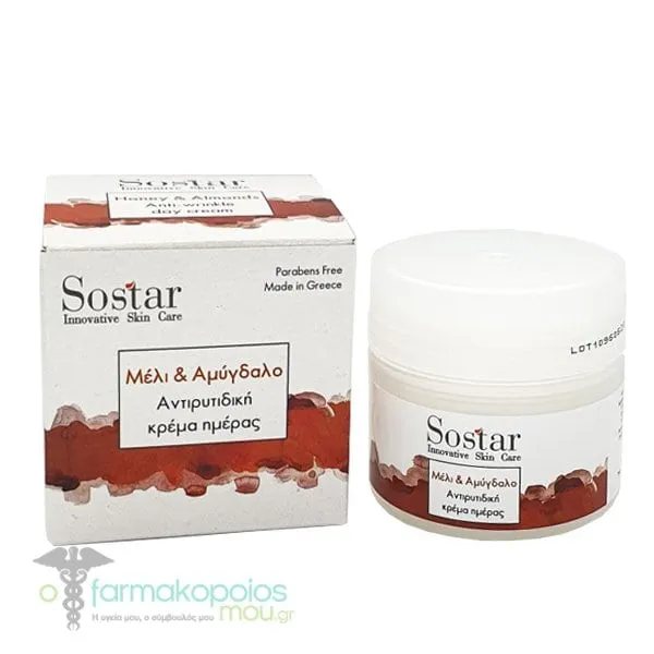 Sostar Focus Antiageing Honey & Almonds Face Cream, 50ml