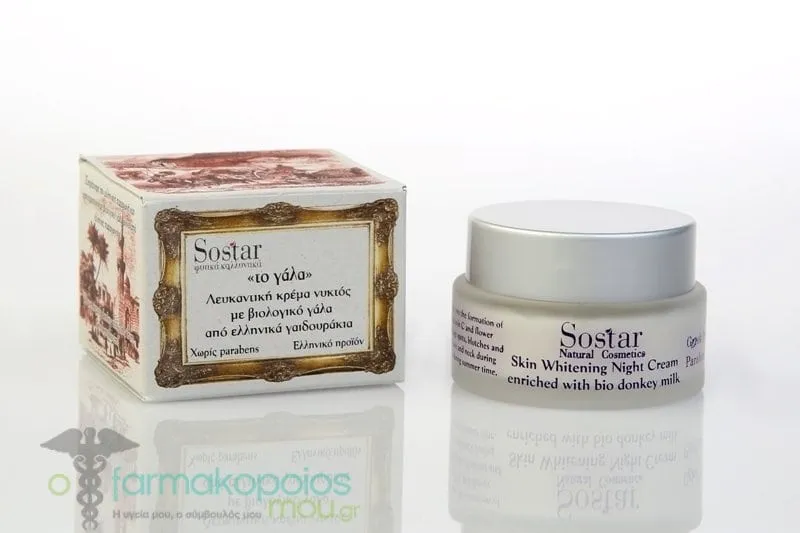 Sostar "The Milk" Whitening Night Cream with Organic Donkey Milk, 50ml