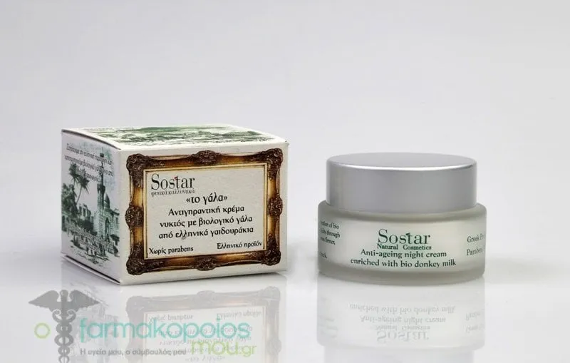 Sostar "The Milk" Anti-Aging Night Cream with Donkey Milk, 50ml