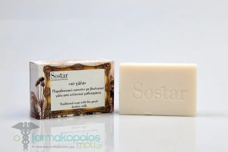 Sostar "The Milk" Traditional Face & Body Soap with Organic Donkey Milk, 100gr