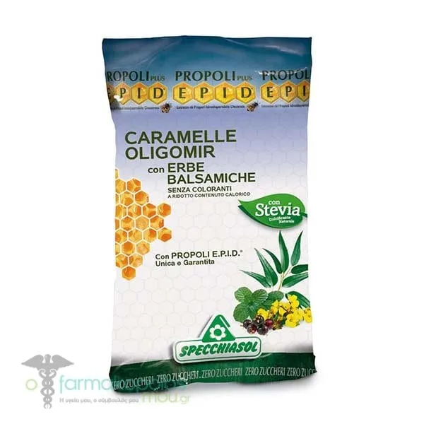Specchiasol E.P.I.D. Caramelle Oligomir Candies for Sore Throat, 67.2gr