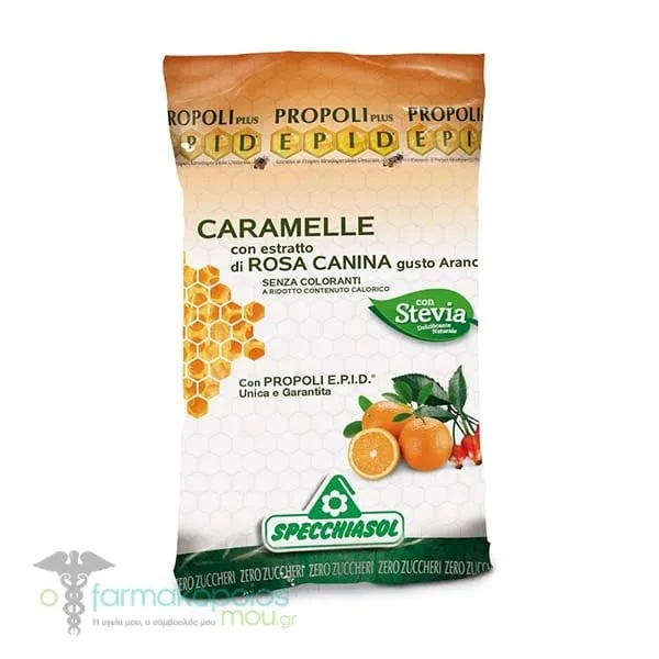 Specchiasol E.P.I.D. Caramelle Rosa Canina Candies for Sore Throat, 67.2gr