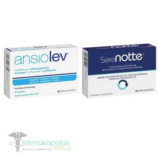 Specchiasol Promo Ansiolev, 45tabs & Serenotte, 30tabs, 1set