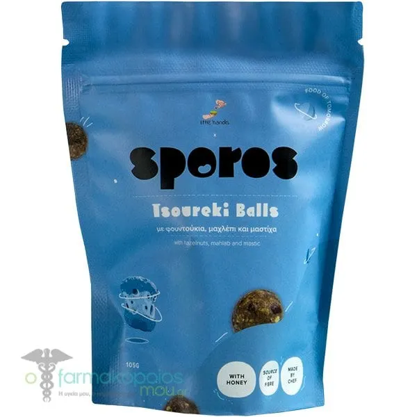 Sporos Tsoureki Balls Energy Balls with Hazelnut & Machlepi & Mastic, 105g