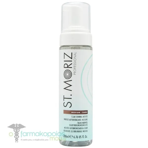 St. Moriz Professional Clear Tanning Mousse Medium-Dark Αυτομαυριστική Μους για Χρυσαφένιο Μαύρισμα, 200ml