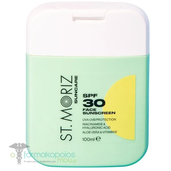 St.Moriz Suncare Αντηλιακό Προσώπου SPF30, 100ml