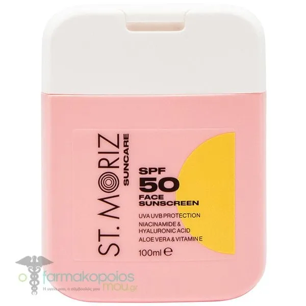 St.Moriz Suncare Αντηλιακό Προσώπου SPF50, 100ml