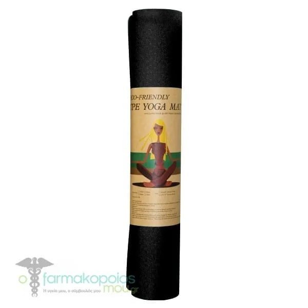Stretching Cat Eva Yoga Mat Eco-Friendly - Black 4mm 61x1.83cm, 1pc