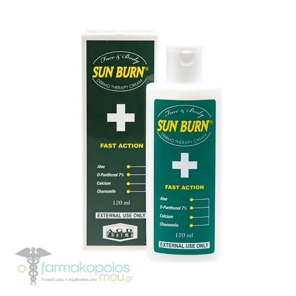 Sun Burn Face & Body Dermotherapy Cream Fast Action, 120ml