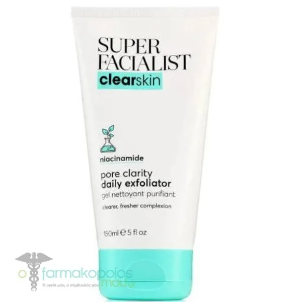 Super Facialist Clear Skin Pore Clarity Daily Exfoliator with Niacinamide, 150ml