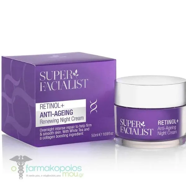 Super Facialist Retinol+ Anti-Ageing Renewing Night Cream, 50ml