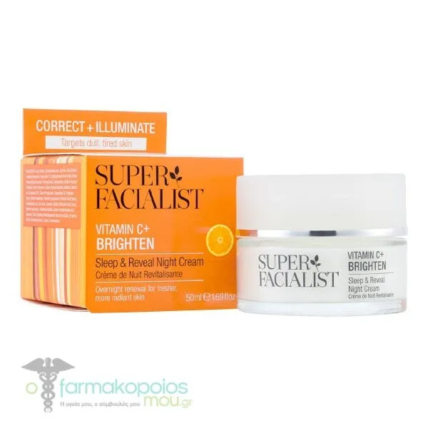 Super Facialist Vitamin C+ Brighten Sleep & Reveal Night Cream, 50ml