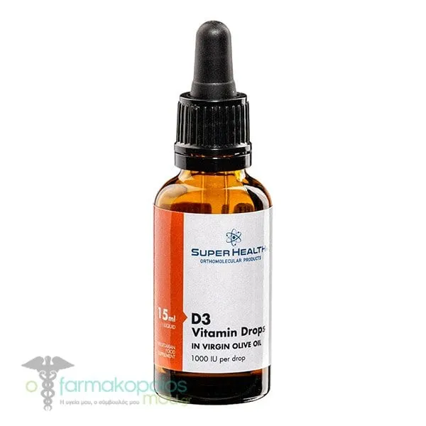 Super Health Vitamin D3 Drops in Virgin Olive Oil, 15ml