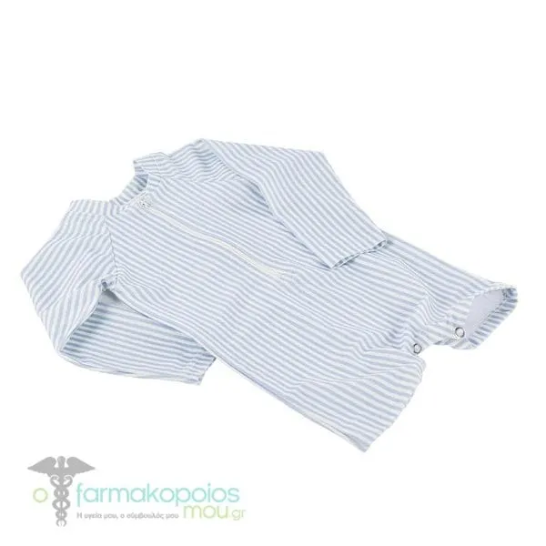 Swim Essentials One Piece Swimsuit with Long Sleeves Blue-White Striped 0-6m, 1pc - Blue-White Striped