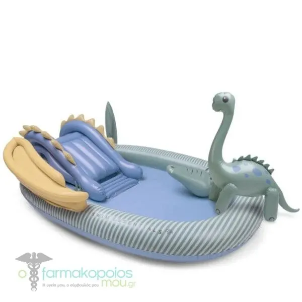 Swim Essentials Μεγάλη Πισίνα με Τσουλήθρα &amp; Φουσκωτά Παιχνίδια Dino, 1τεμ
