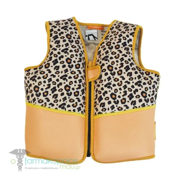 Swim Essentials Swimming Vest Beige Leopard 4-6years 19-30kg, 1τεμ - Leopard Beige