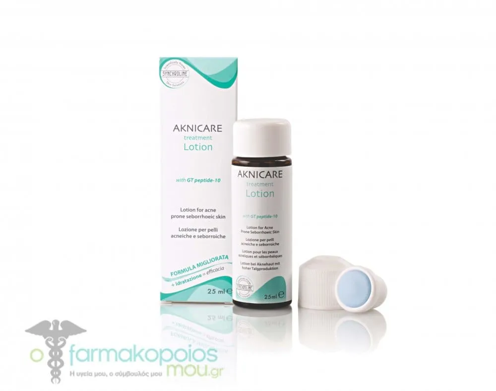 Synchroline Aknicare Treatment Lotion Alcoholic Solution for Acne-Prone Seborrhoeic Skin, 25ml