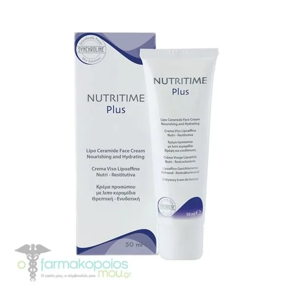Synchroline Nutritime Plus Nourishing & Hydrating Lipo Ceramide Face Cream, 50ml