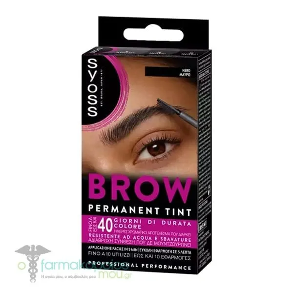 Syoss Brow Permament Τint, 1pcs - 002 Μαύρο