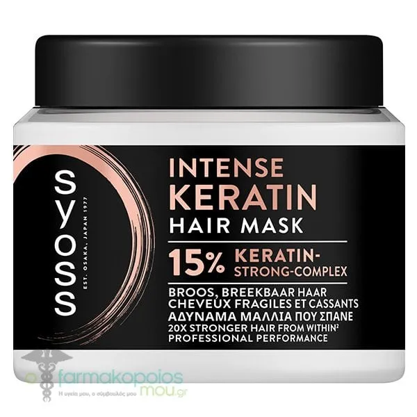 Syoss Intense Keratin Mάσκα Mαλλιών Εντατικής Περιποίησης, 400ml